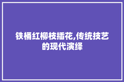 铁桶红柳枝插花,传统技艺的现代演绎