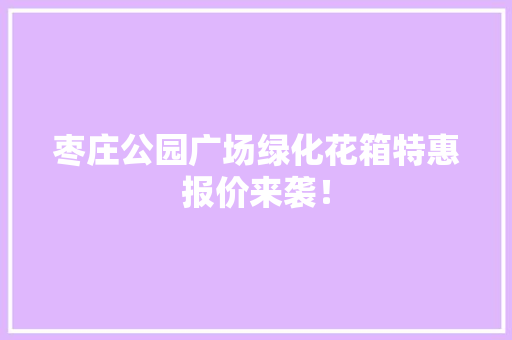 枣庄公园广场绿化花箱特惠报价来袭！