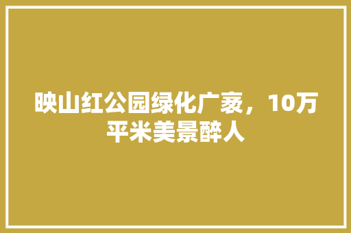 映山红公园绿化广袤，10万平米美景醉人