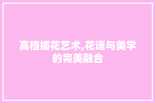 高档插花艺术,花语与美学的完美融合