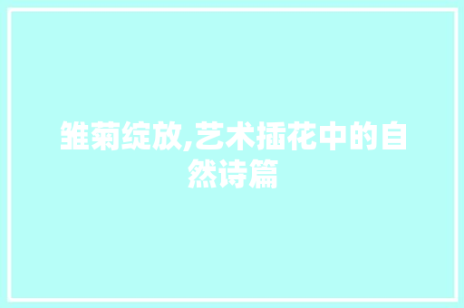 雏菊绽放,艺术插花中的自然诗篇
