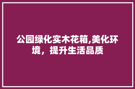 公园绿化实木花箱,美化环境，提升生活品质