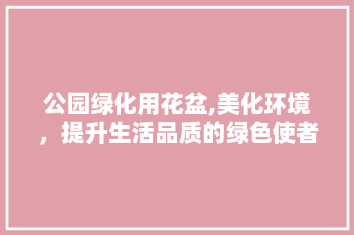 公园绿化用花盆,美化环境，提升生活品质的绿色使者