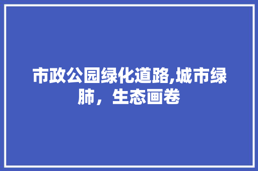 市政公园绿化道路,城市绿肺，生态画卷