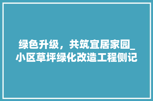 绿色升级，共筑宜居家园_小区草坪绿化改造工程侧记